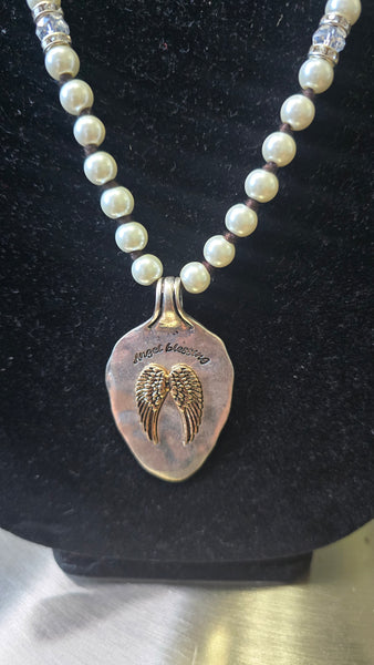Pearl  Wing Necklace