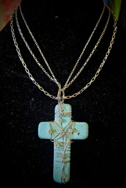 Bling Cross-Turquoise