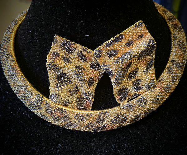 Leopard Necklace and Earrings