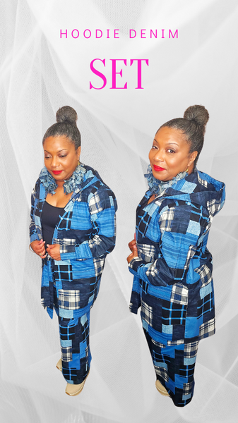 Hoodie Denim Set